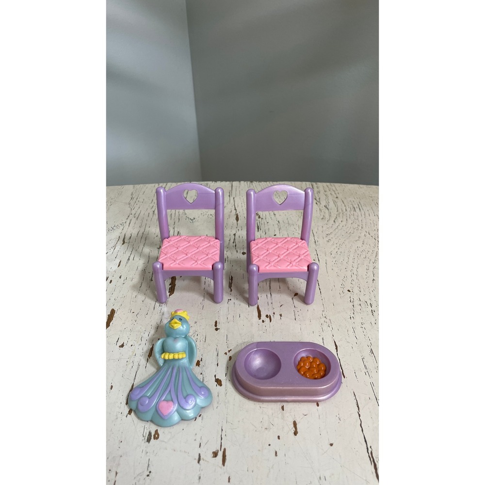 VTG Fisher Price Loving Family Once Upon a Dream Furniture Accessory Lot Bird